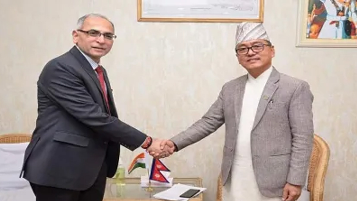 उपप्रधानमन्त्री लिङ्देन र भारतीय विदेश सचिव क्वात्राबीच भेट